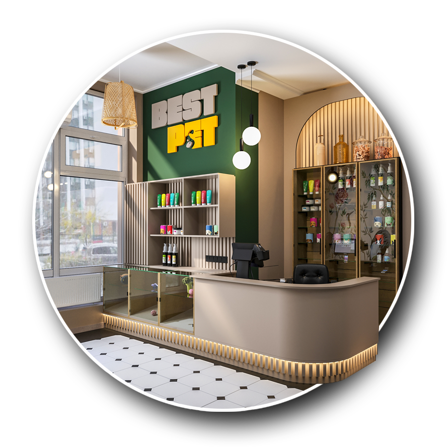 project Дизайн інтер'єру  зоо магазину и грумінг-салону - Spectroom