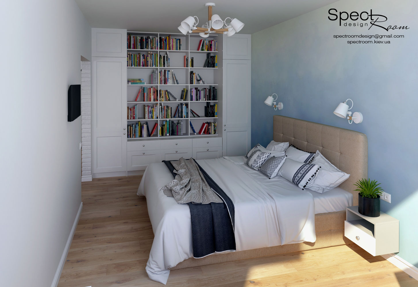 Скандинавський стиль в однокімнатній квартирі  - Spectroom